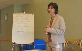 Janet Barclay speaking Janet Barclay speaking