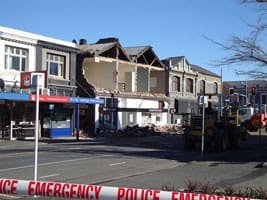 Earthquake in Christchurch, New Zealand
