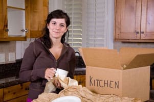 getting unpacked in the new kitchen