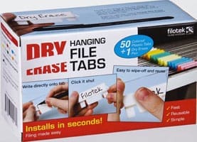 Filertek Dry Erase Hanging File Tabs Filertek Dry Erase Hanging File Tabs