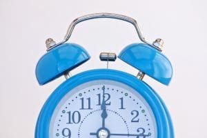 blue alarm clock