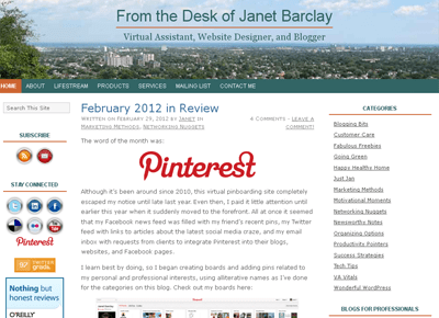 From the Desk of Janet Barclay