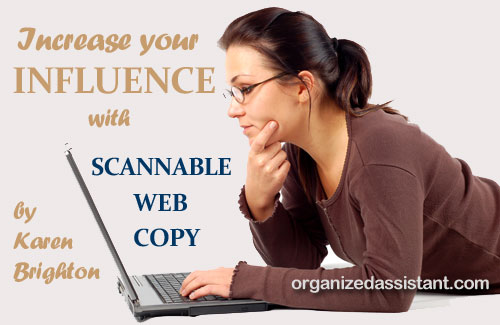 Increase your influence with scannable web copy