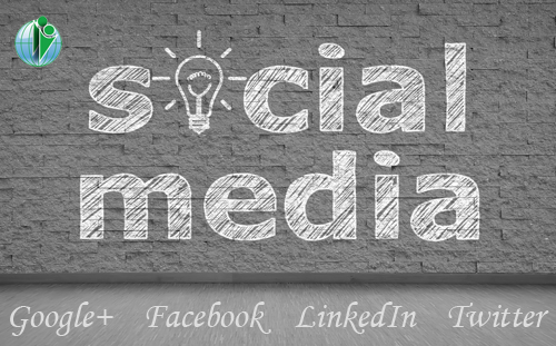 social media: Google+, Facebook, LinkedIn, Twitter