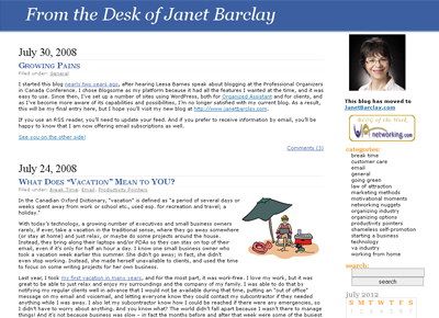 From the Desk of Janet Barclay