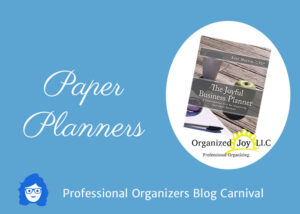Professional Organizers Blog Carnival - Paper Planners