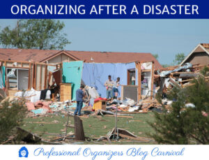 Organizing after a disaster - Professional Organizers Blog Carnival