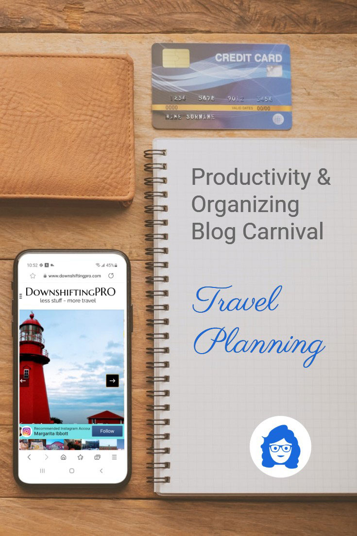Travel Planning - Productivity & Organizing Blog Carnival
