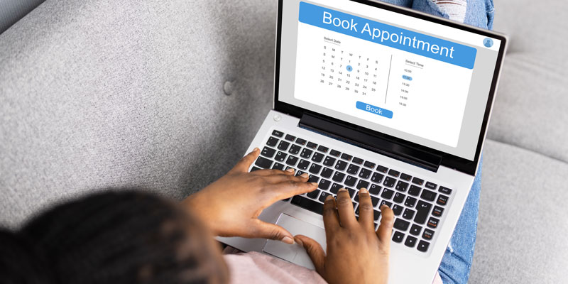Offering appointment booking on your website is a great time management tool for you and your clients.
