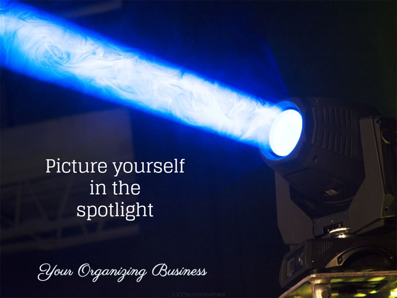 Picture yourself in the spotlight on Your Organizing Business